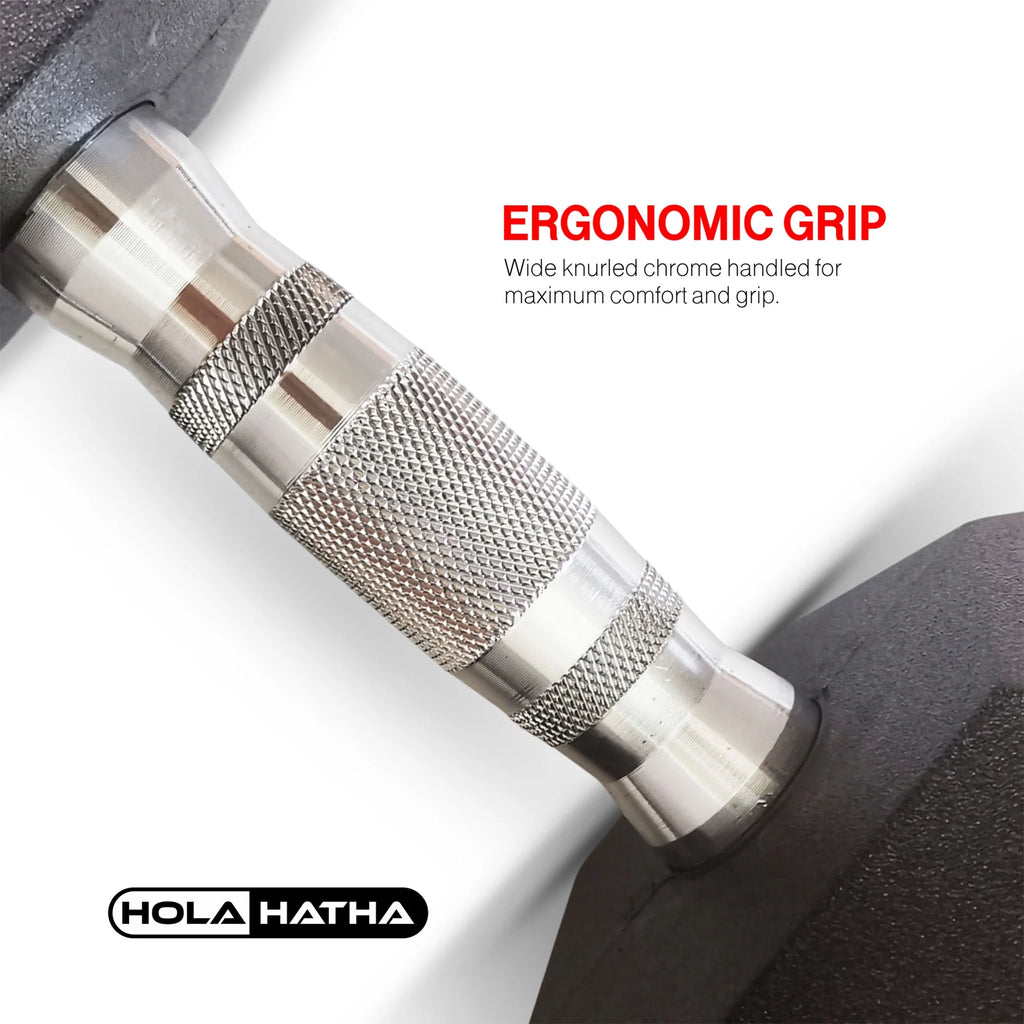 5, 8, 10, 12 and 15 Pound Hexagonal Dumbbell Weight Set with Rack W769