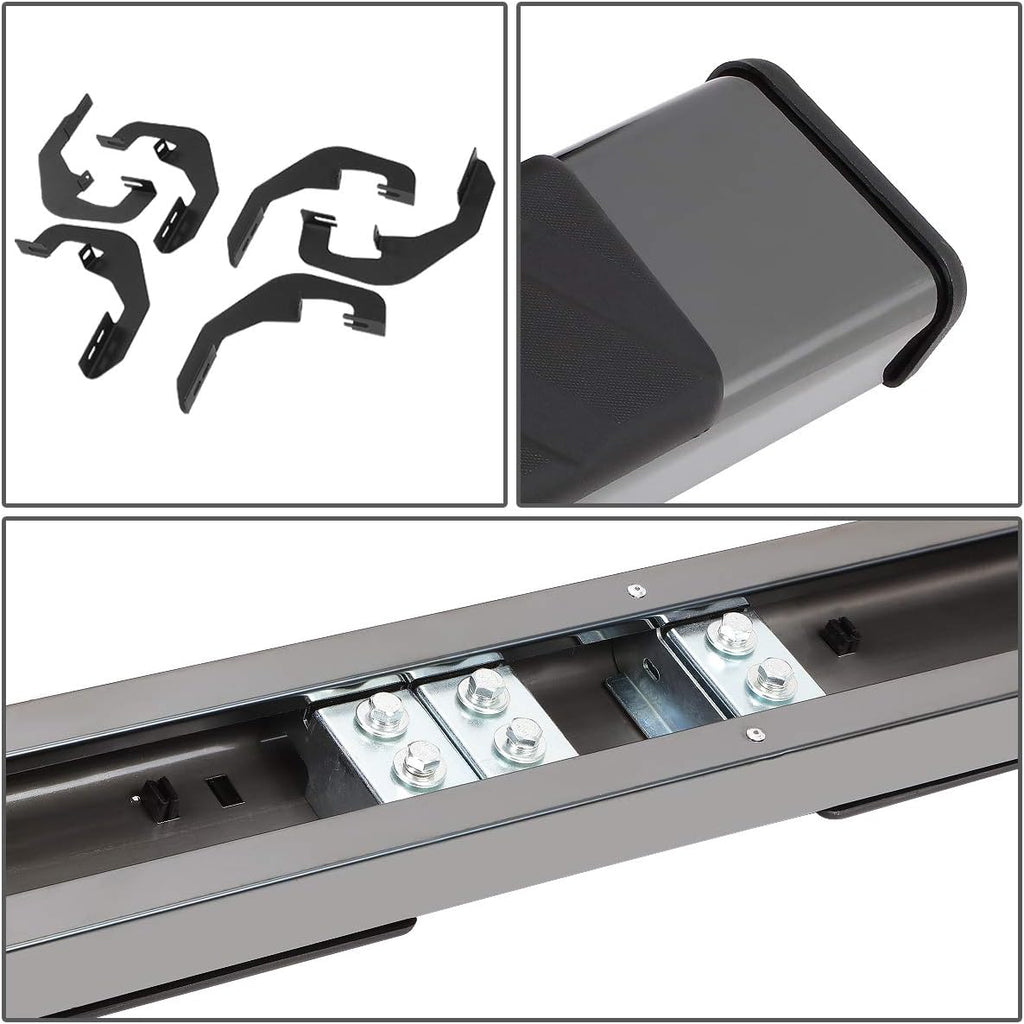 Black Stainless Steel Side Step Nerf Bar Running Boards V396