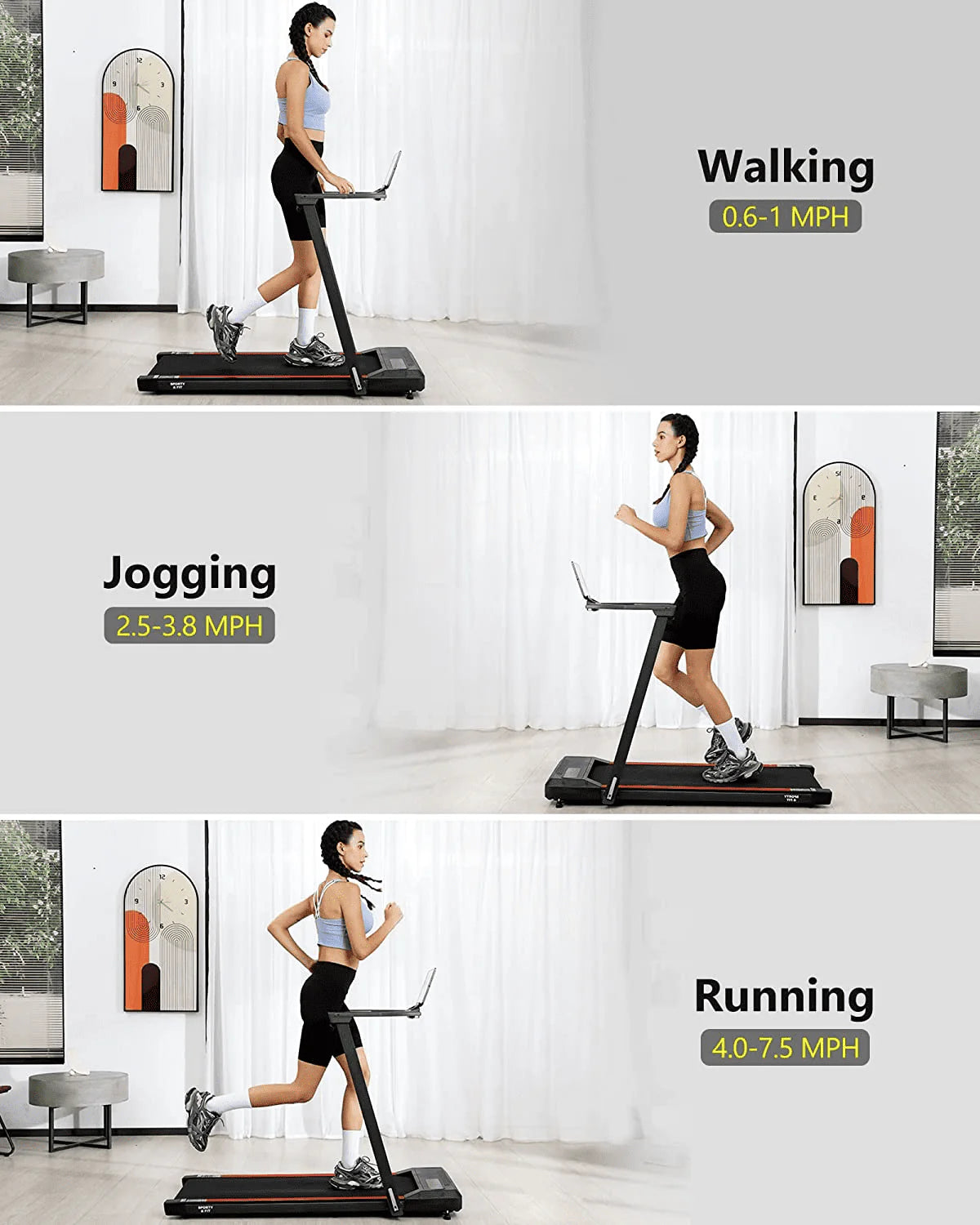 2.25HP Folding Treadmill with Remote Control T39910