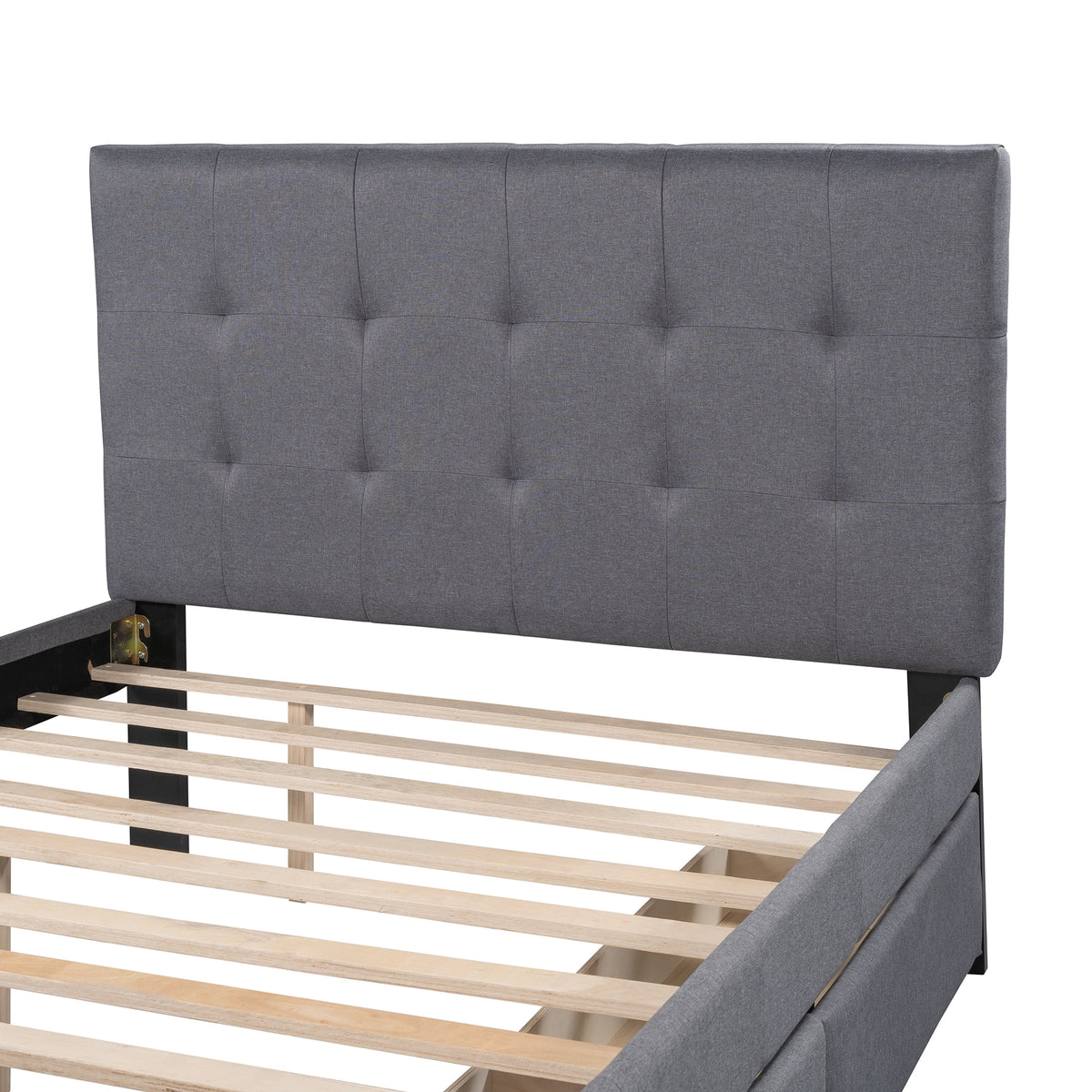 Full Size Upholstered Platform Bed with Two Storage Drawers U911565