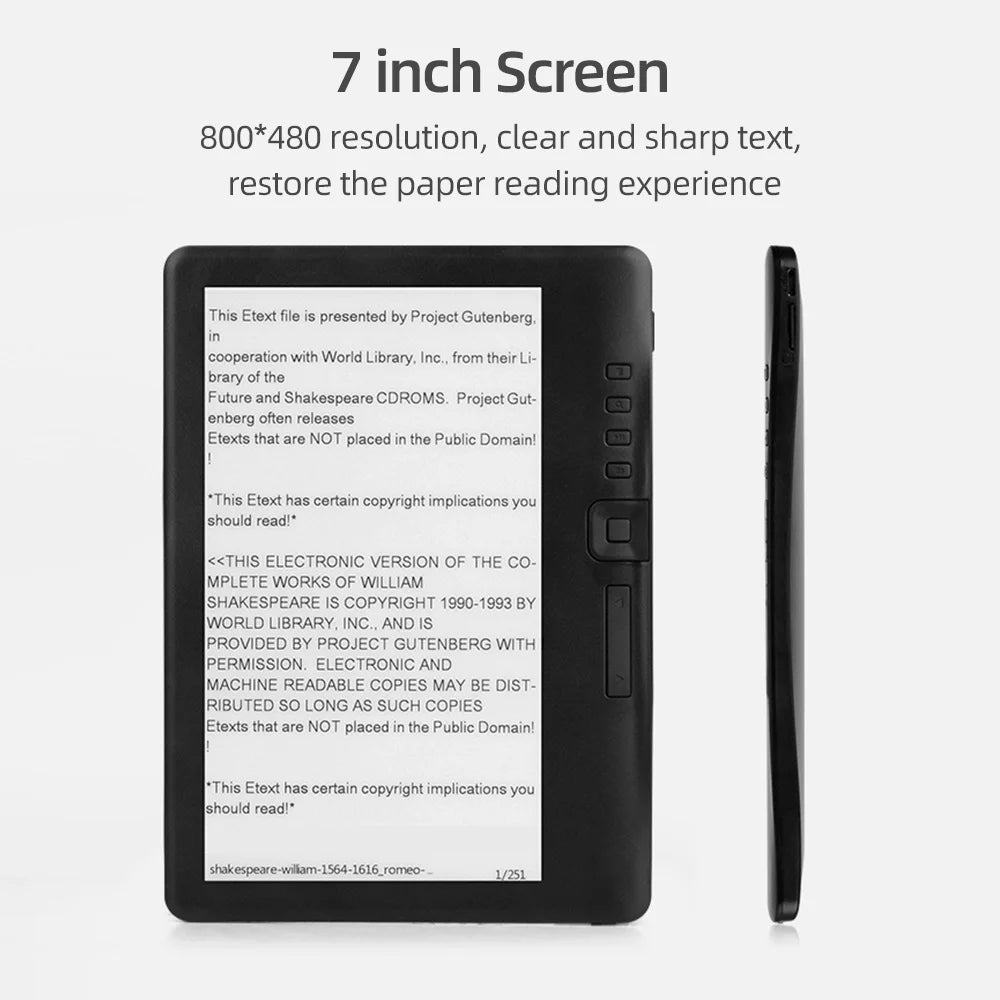 Portable 7 inch E-book Reader 8GB G301702