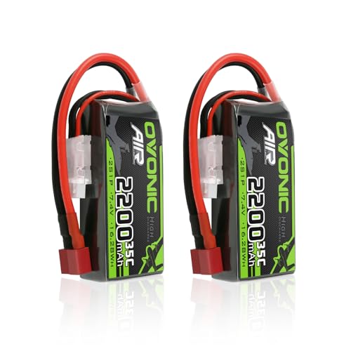 2S 2200mAh 7.4V Lipo Battery with T Connector 2 Packs R871
