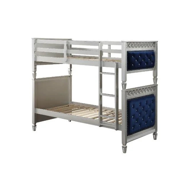 Blue Velvet Twin Size Bunk Bed O512