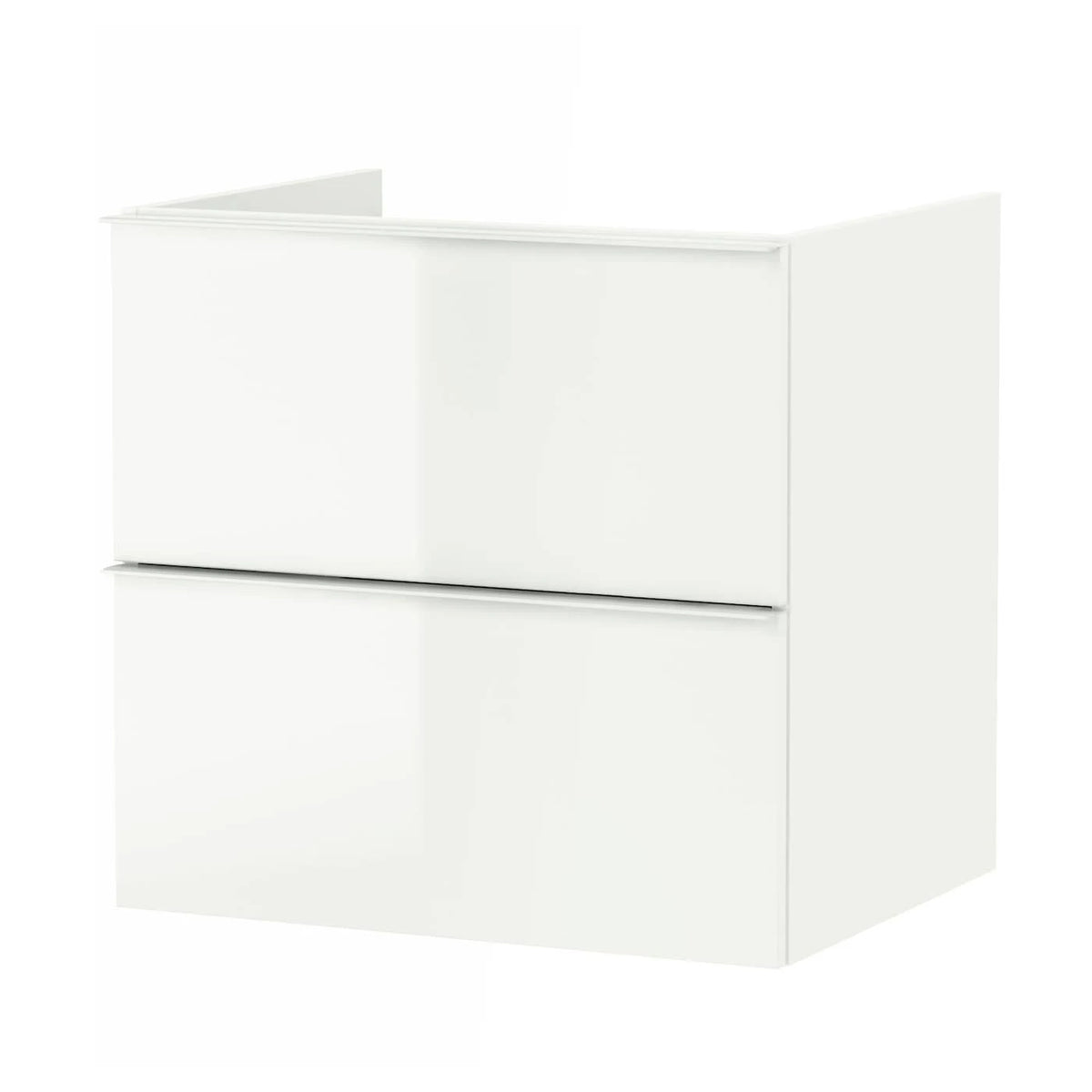 Sink Cabinet with 2 Drawers, High Gloss White B326605