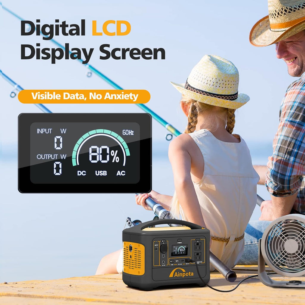 300W Portable Power Station 278Wh Lithium Battery with 110V AC Outlets B602327