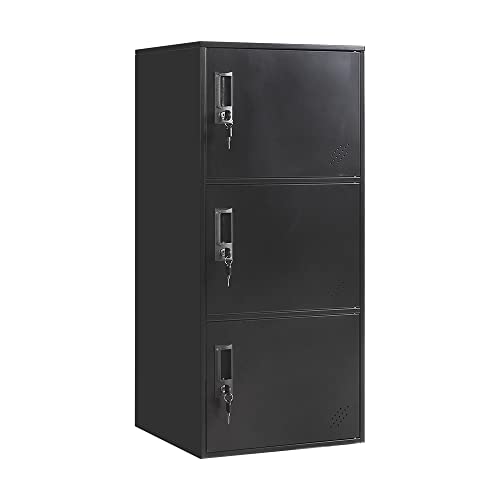 9 Doors Black Steel Lockable Metal Lockers M401