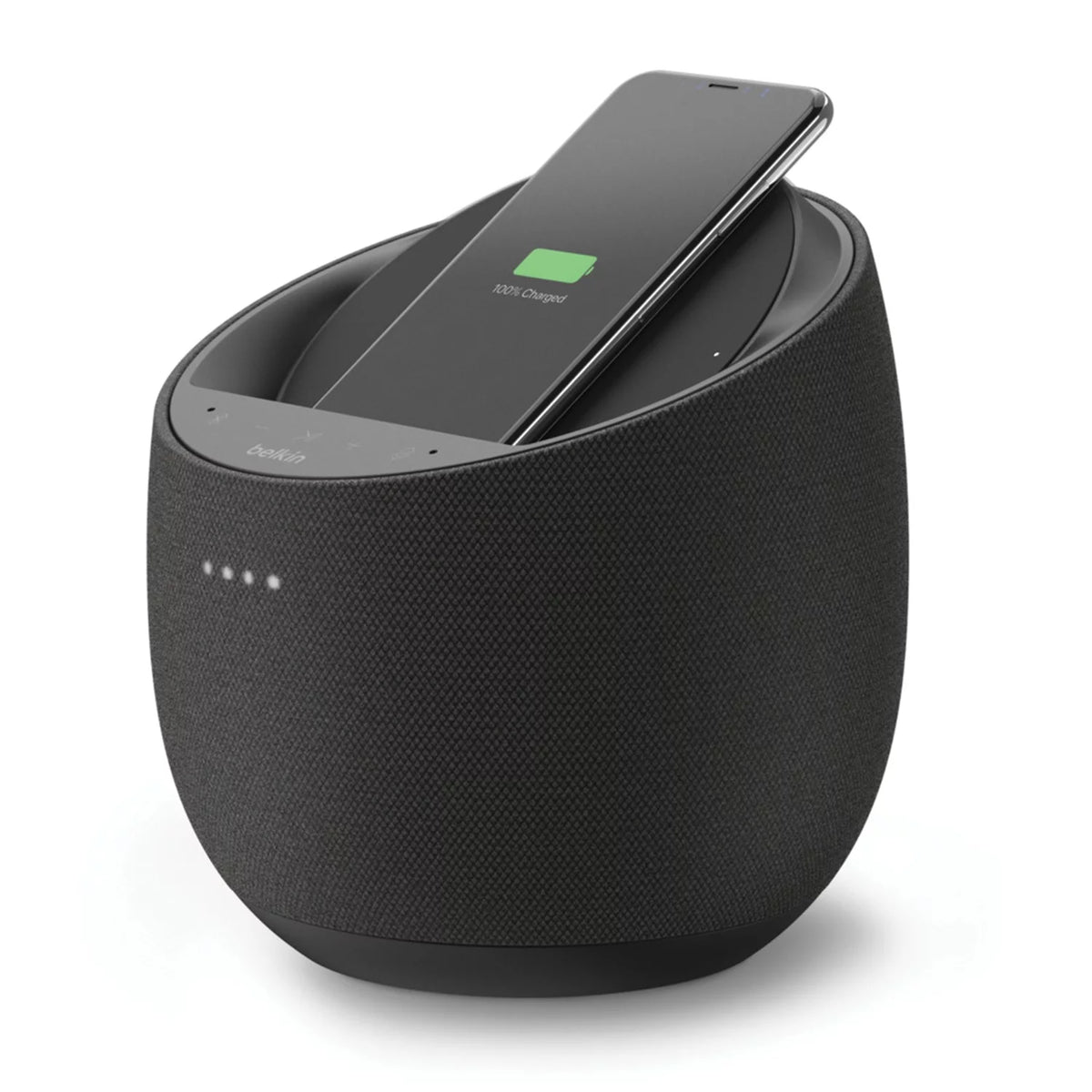 Portable Bluetooth Speaker with Wireless Phone Charger, Black R89139