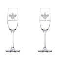 Set of 2 Glass Champagne Flutes 8 oz P3447