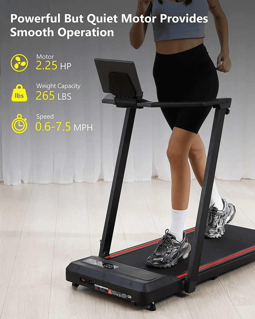 2.25HP Folding Treadmill with Remote Control T39910