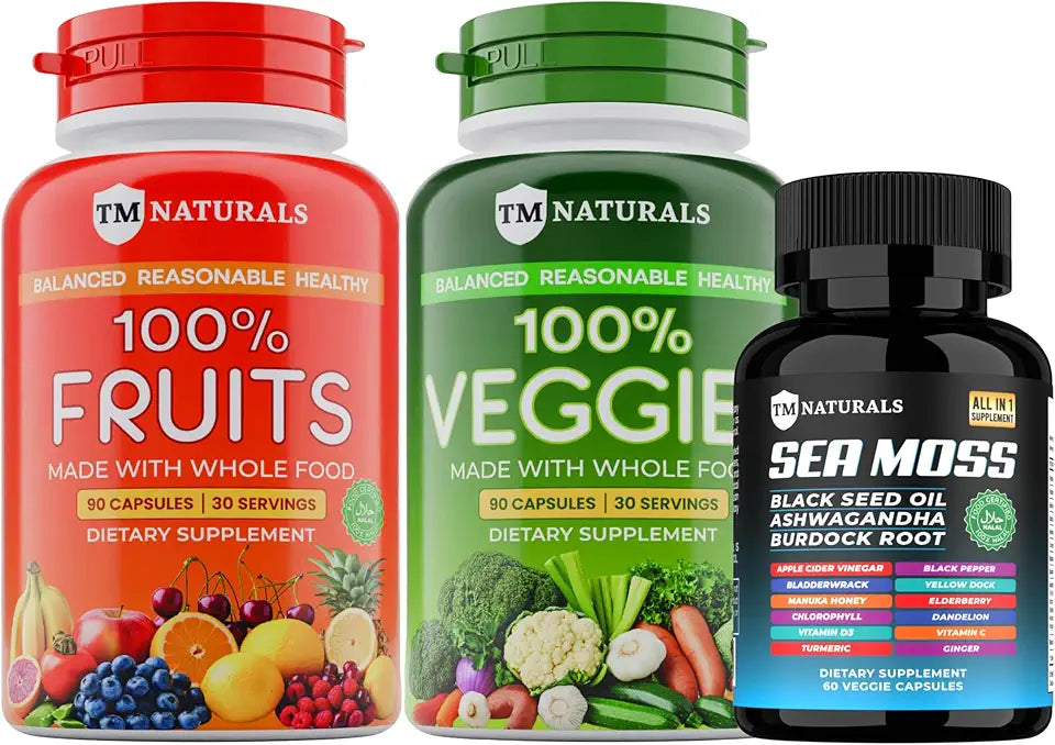 Fruits & Veggies Sea Moss Black Seed Oil Bundle C92913