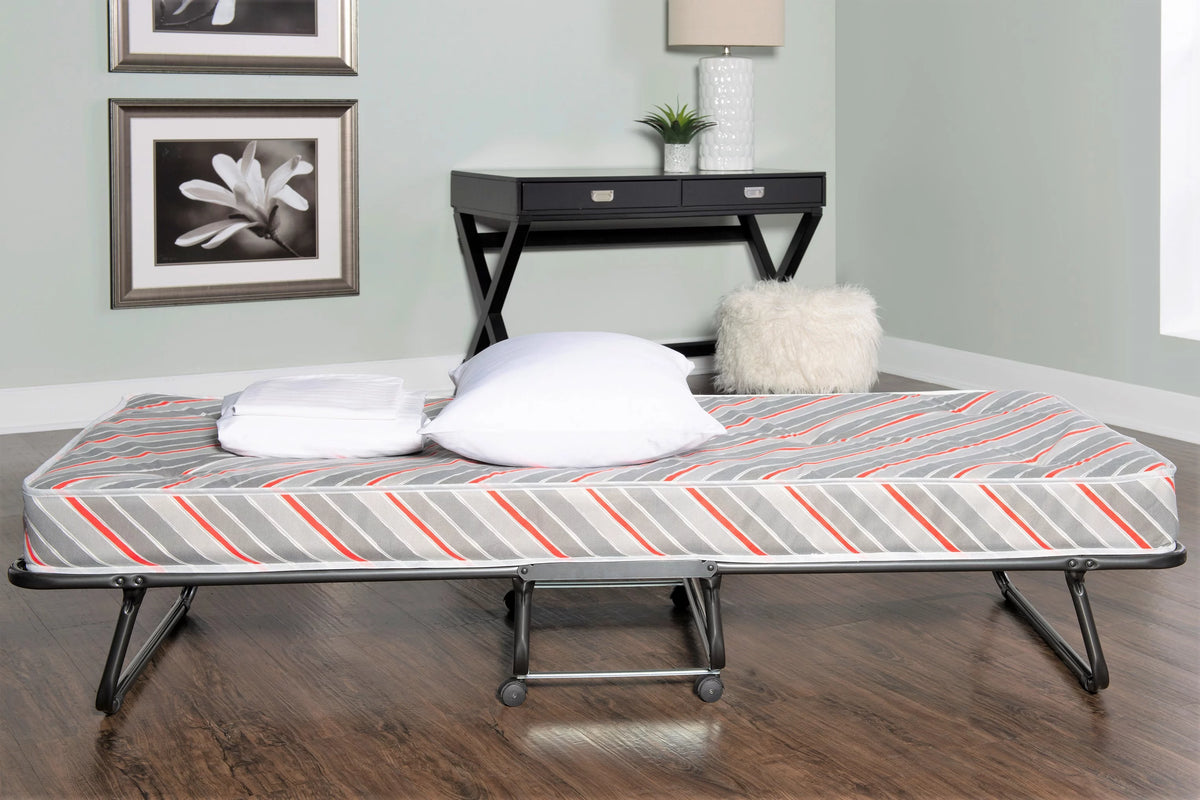 Folding Rollaway Guest Bed with 5 Innerspring Mattress V579124