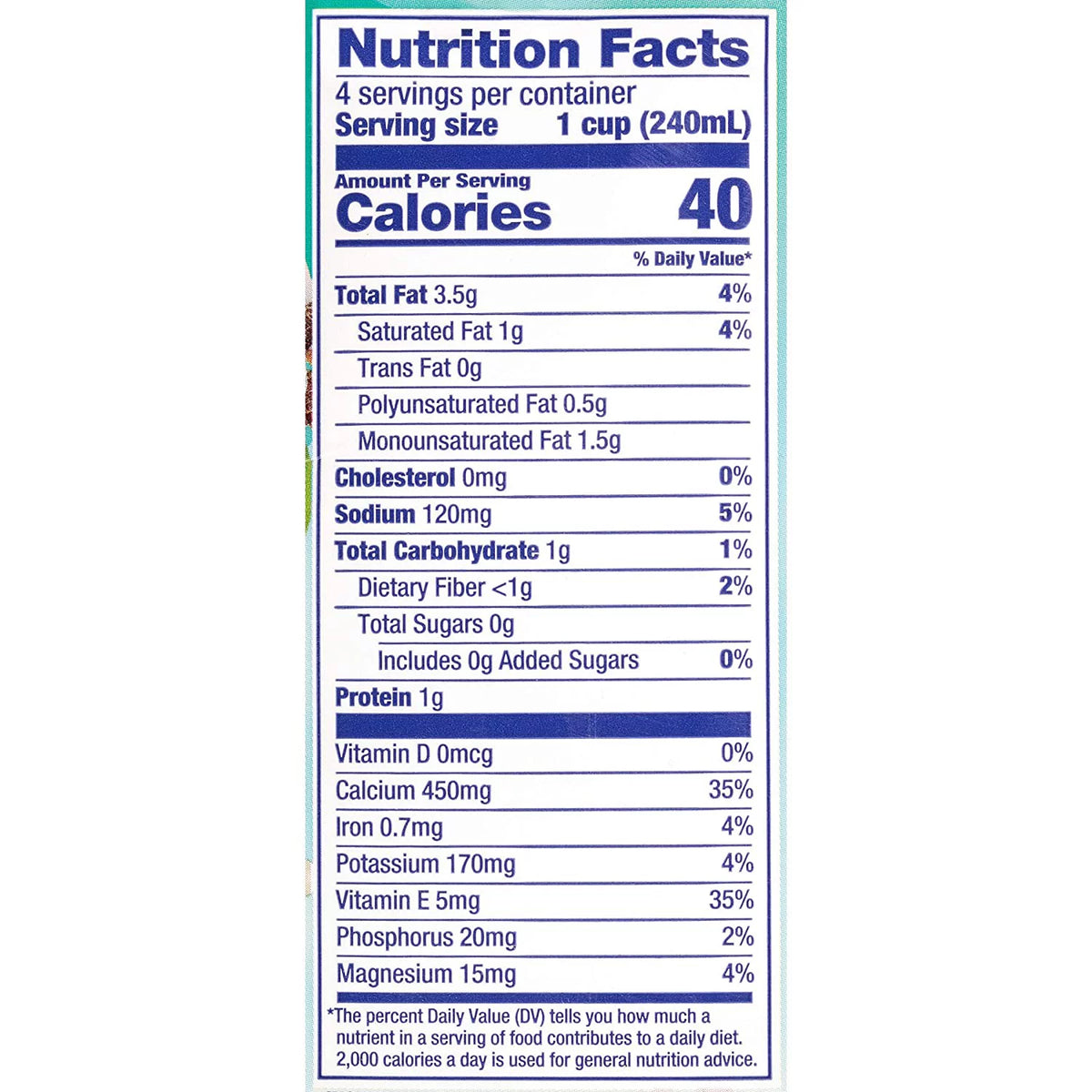 Unsweetened Vanilla Almond Coconut Blend 32 fl oz Pack of 4 U992