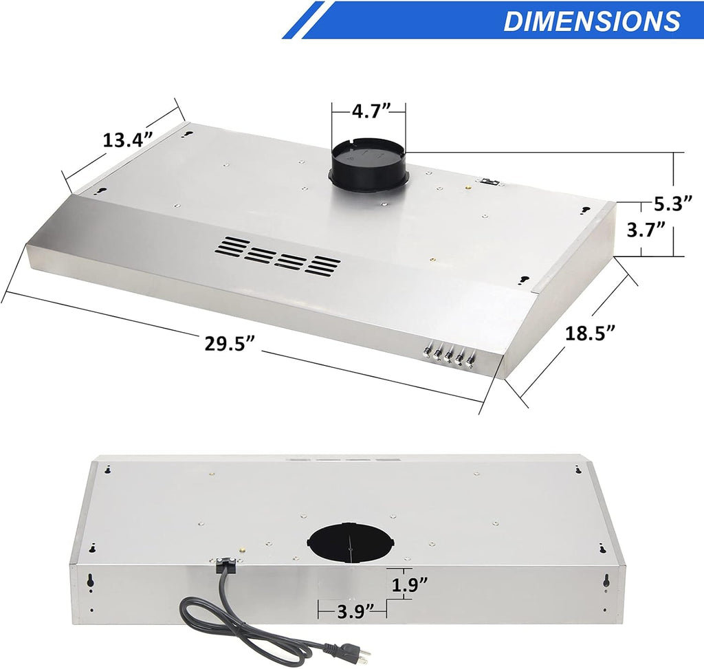 30 inch Under Cabinet Stainless Steel Range Hood G74067
