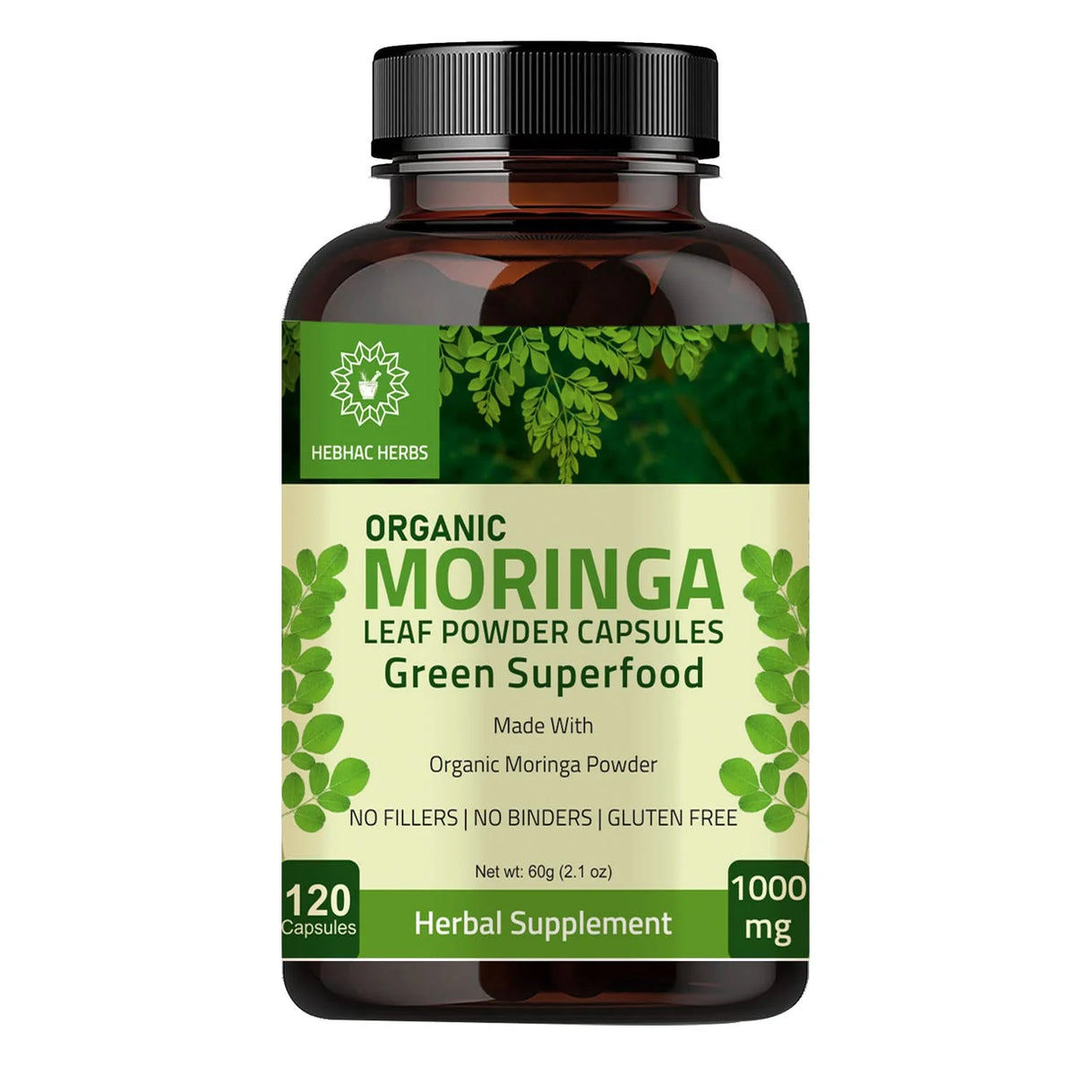 Organic Moringa Capsules 120 Capsules 1000mg J691873