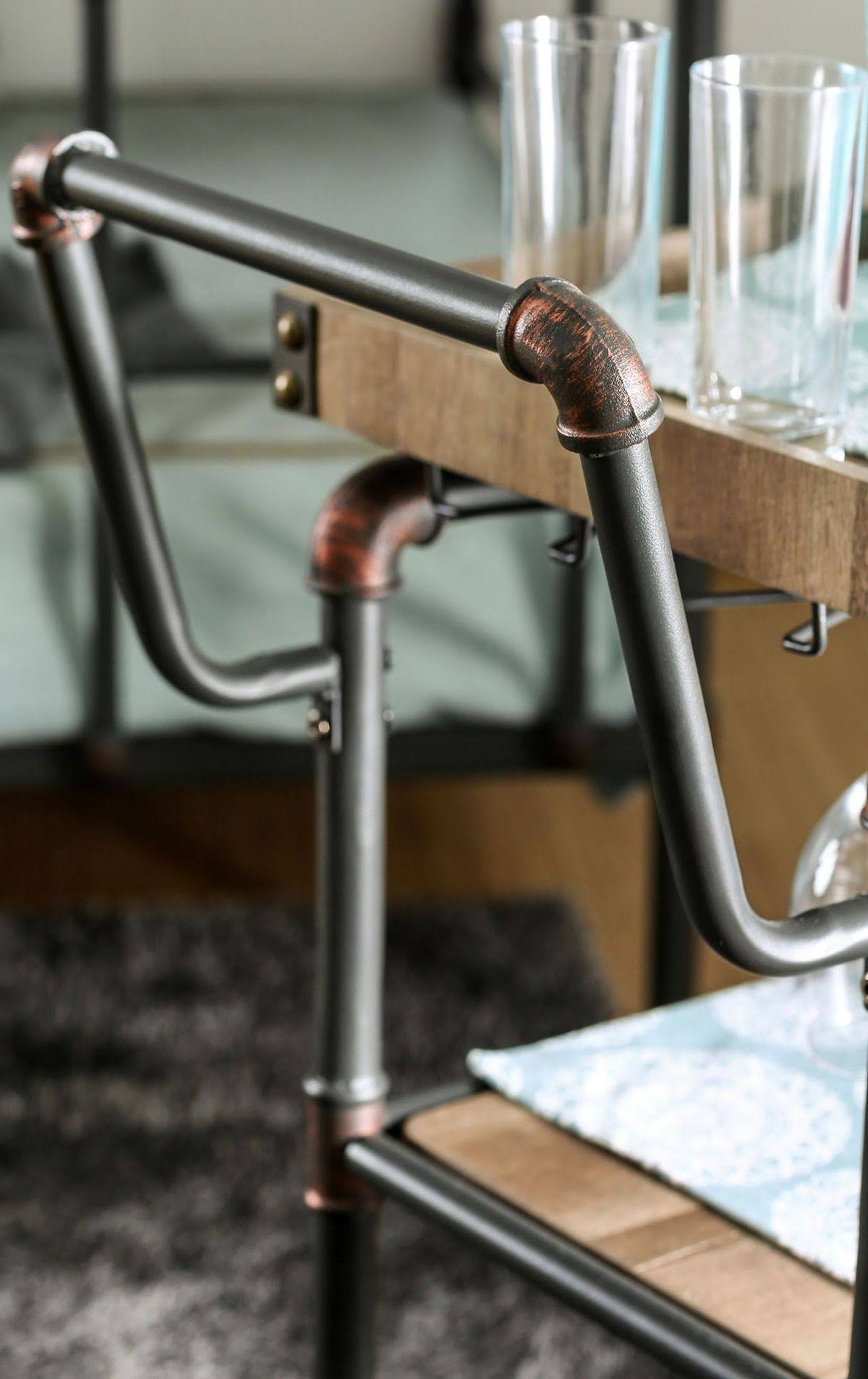 Antique Black Serving Cart M773764