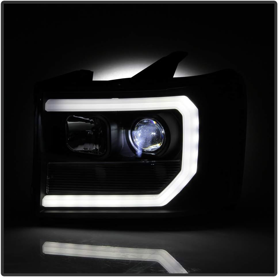 Black LED Tube Projector Headlights L937967