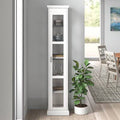 White Tall Curio Cabinet H6828