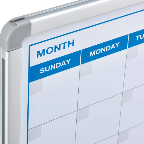 Magnetic Dry Erase Calendar Board 36 x 24 in. N794522