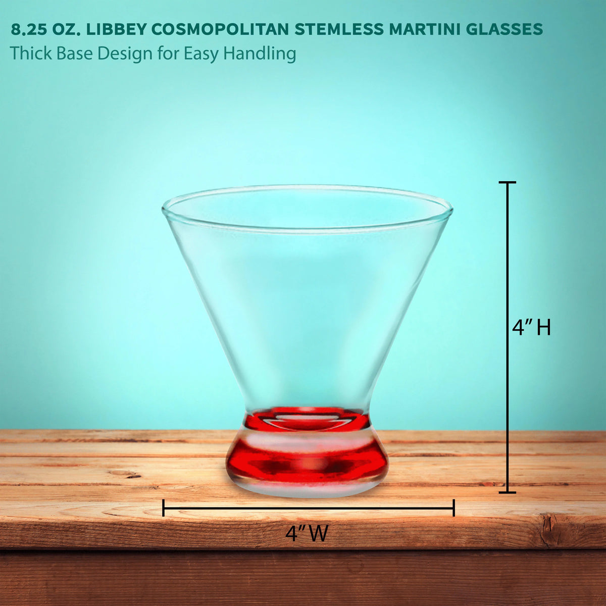 Martini Glasses 8.25 oz Set of 10 Red X8631