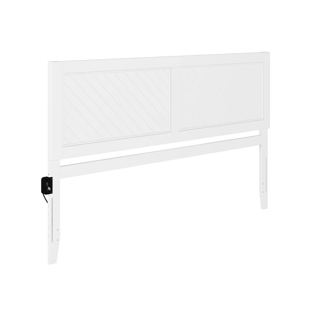 Solid Wood King Size Headboard in White J648974
