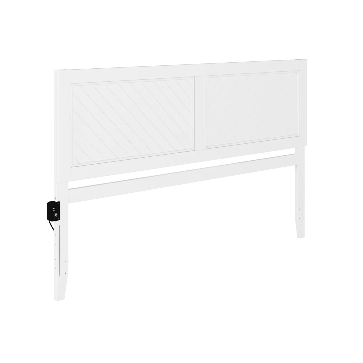 Solid Wood King Size Headboard in White J648974