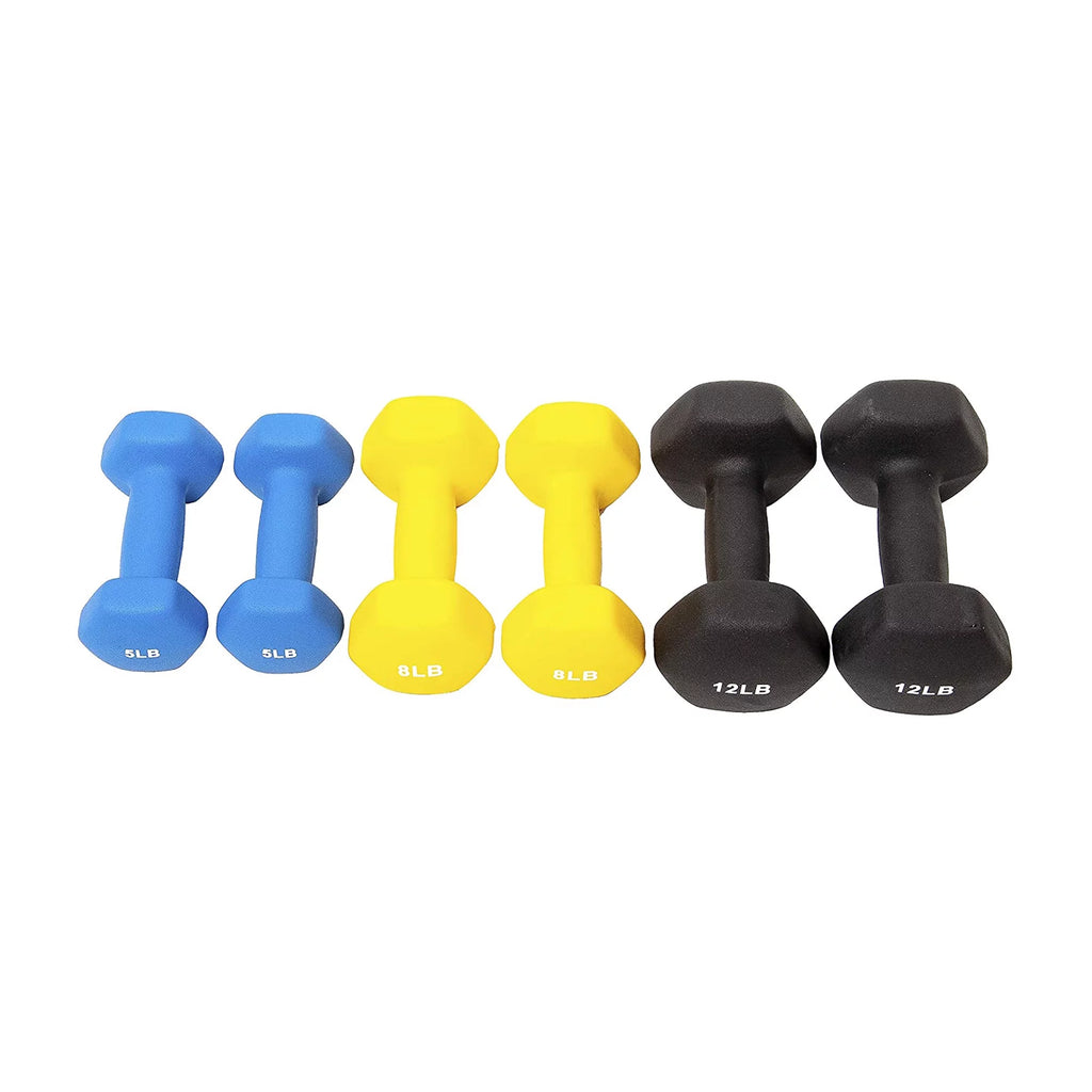Neoprene Coated 3 Pairs Dumbbell Weight with Stand L90964