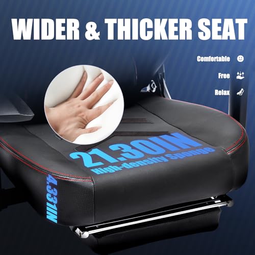 Big and Tall Gaming Chair with Footrest Ergonomic High Back Reclining H1086