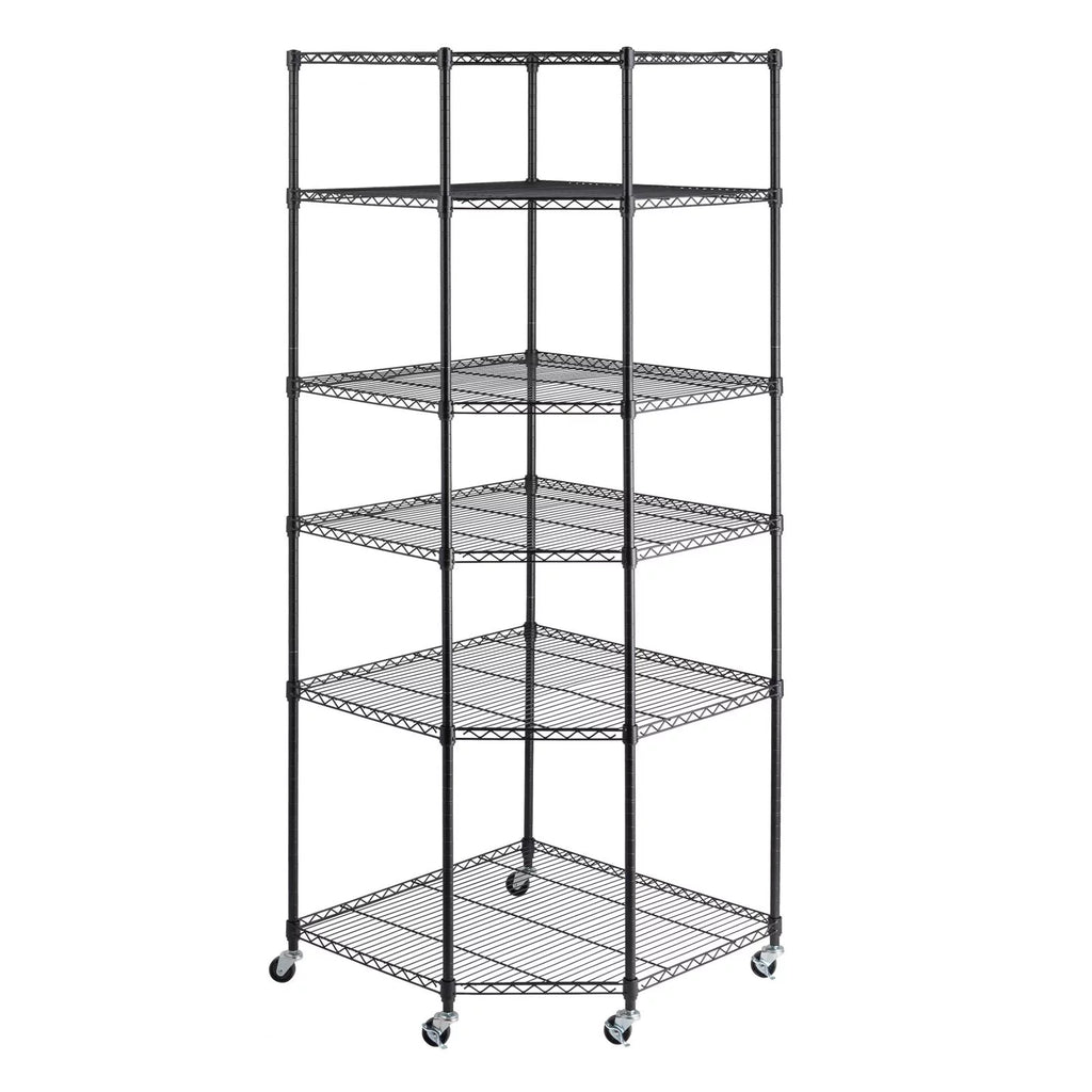 6-Tier Black Wire Shelving Rack N81333