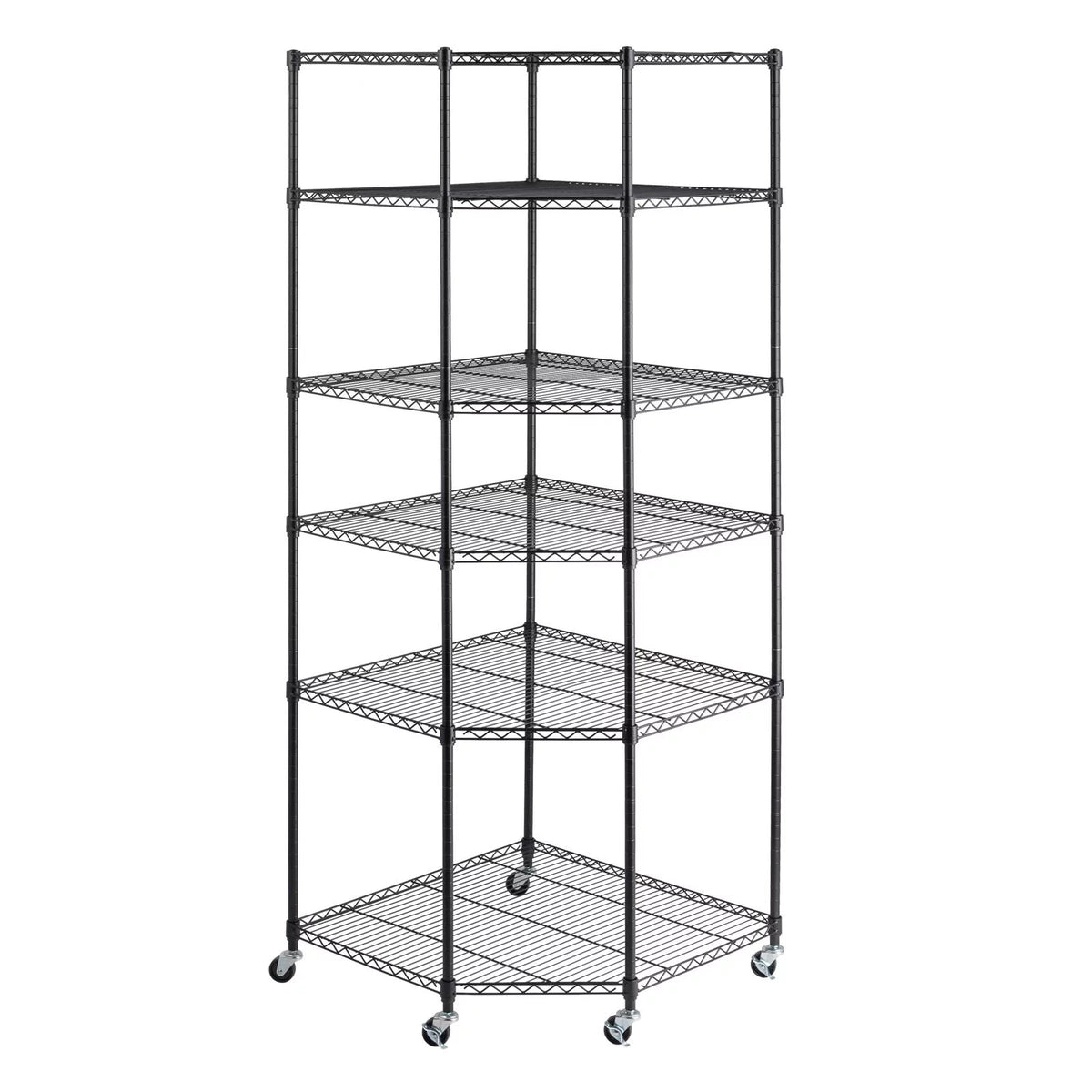6-Tier Black Wire Shelving Rack N81333