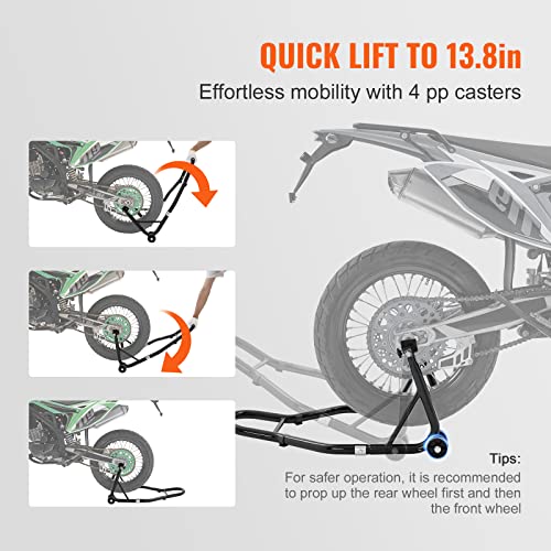 850lbs Motorcycle Stand Lift Front Rear Combo Black B41259