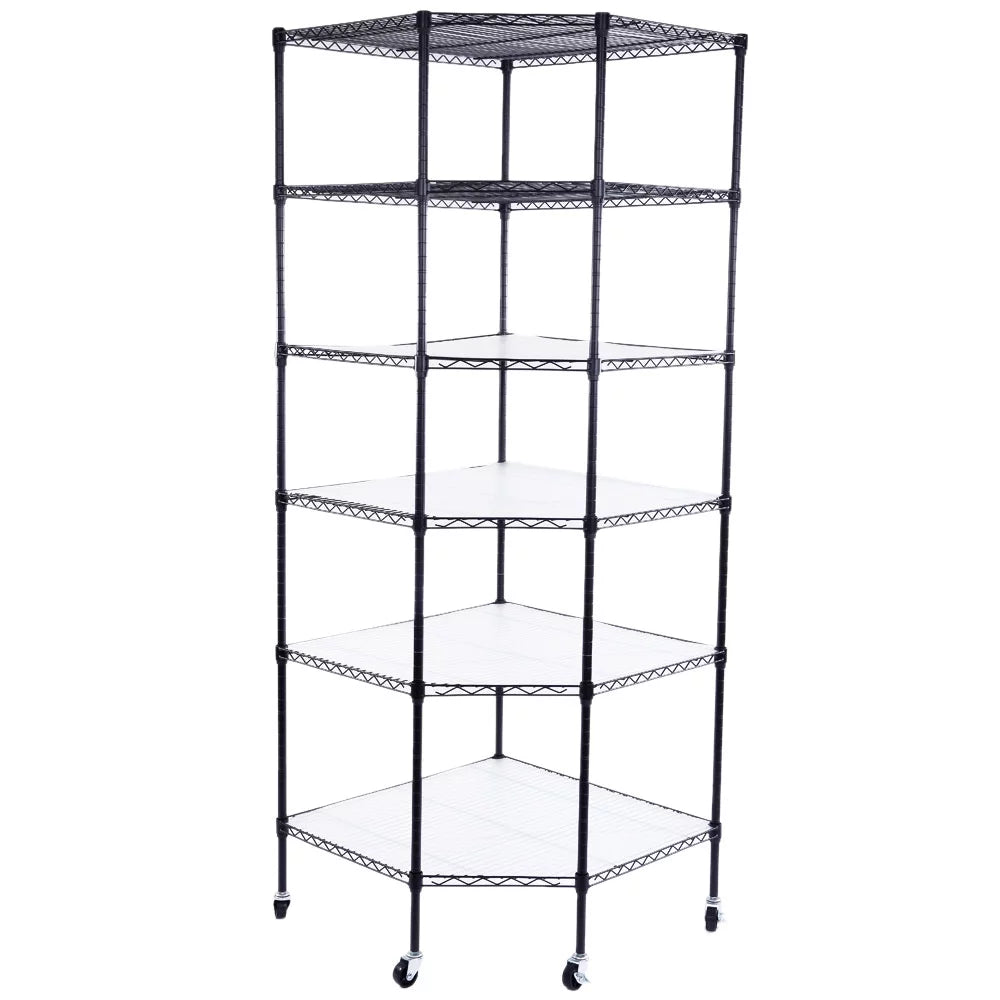 6-Tier Black Wire Shelving Rack N81333