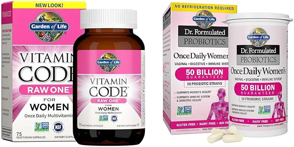 Once Daily Multivitamin Capsules & Women's Probiotics 30 Capsules Q637274