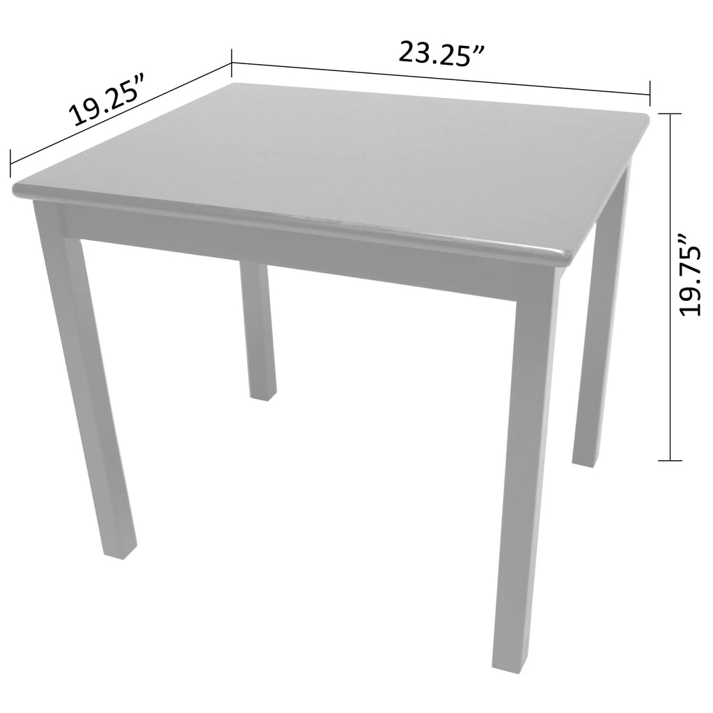 Solid Hard Wood Kids Table and Chair Set, 3 Pieces M2332