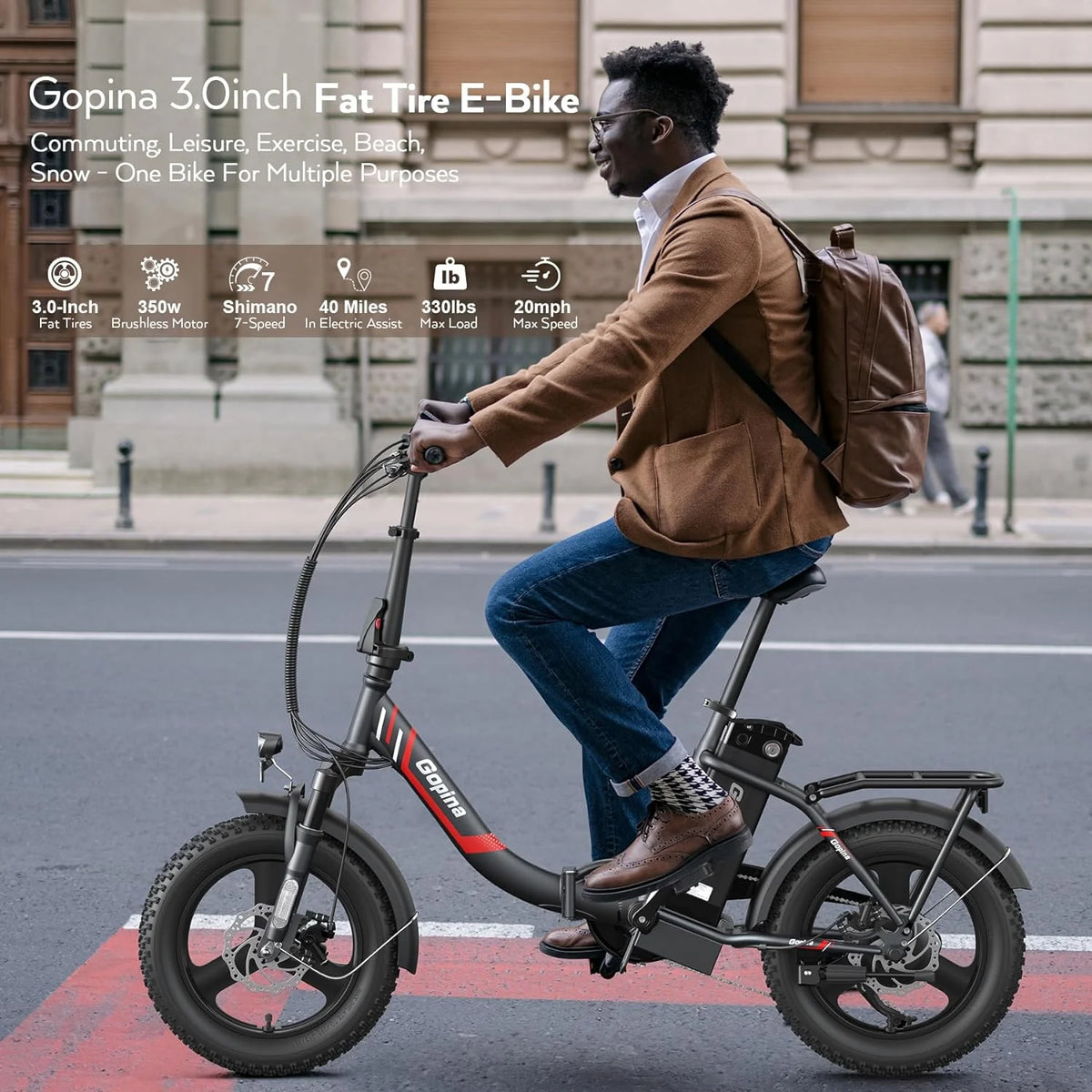 Folding 350W Step-Through Electric Bike V241789