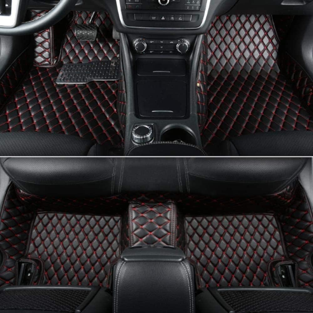 Custom Car Floor Mats Full Coverage All Weather Non-Slip Leather Floor Liners Black S155262