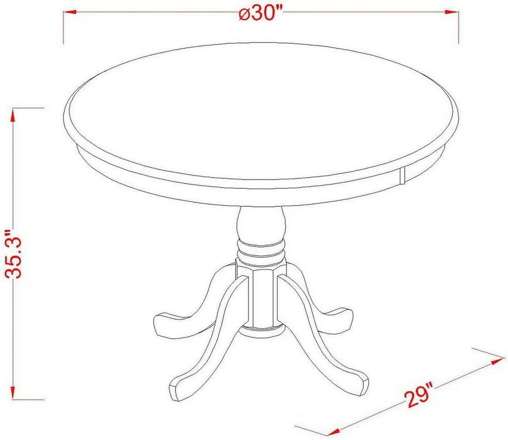 5 Piece Counter Height Dining Table Set with Round Wooden Table and 4 Chairs Y116