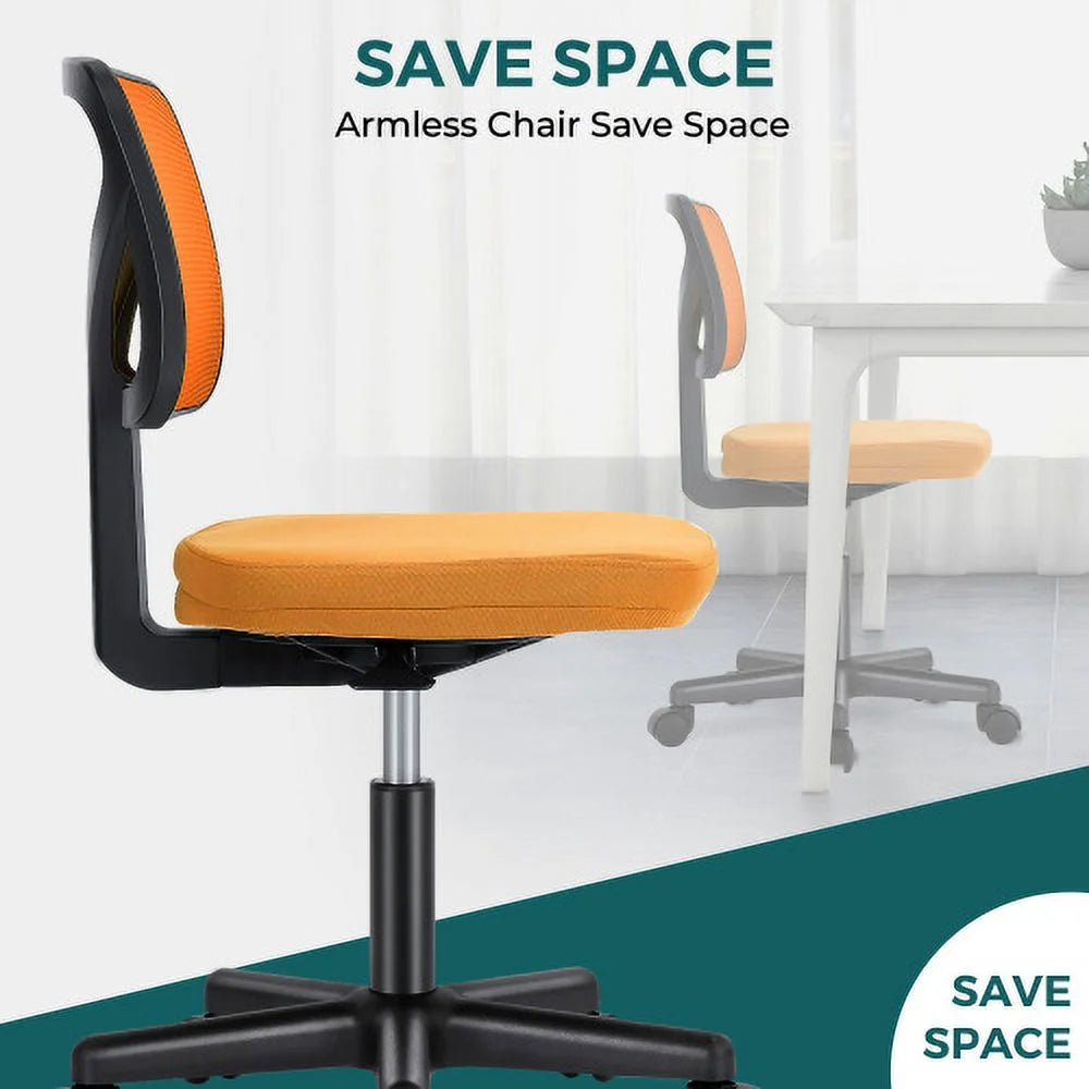 Armless Desk Chair with Lumbar Support K2331