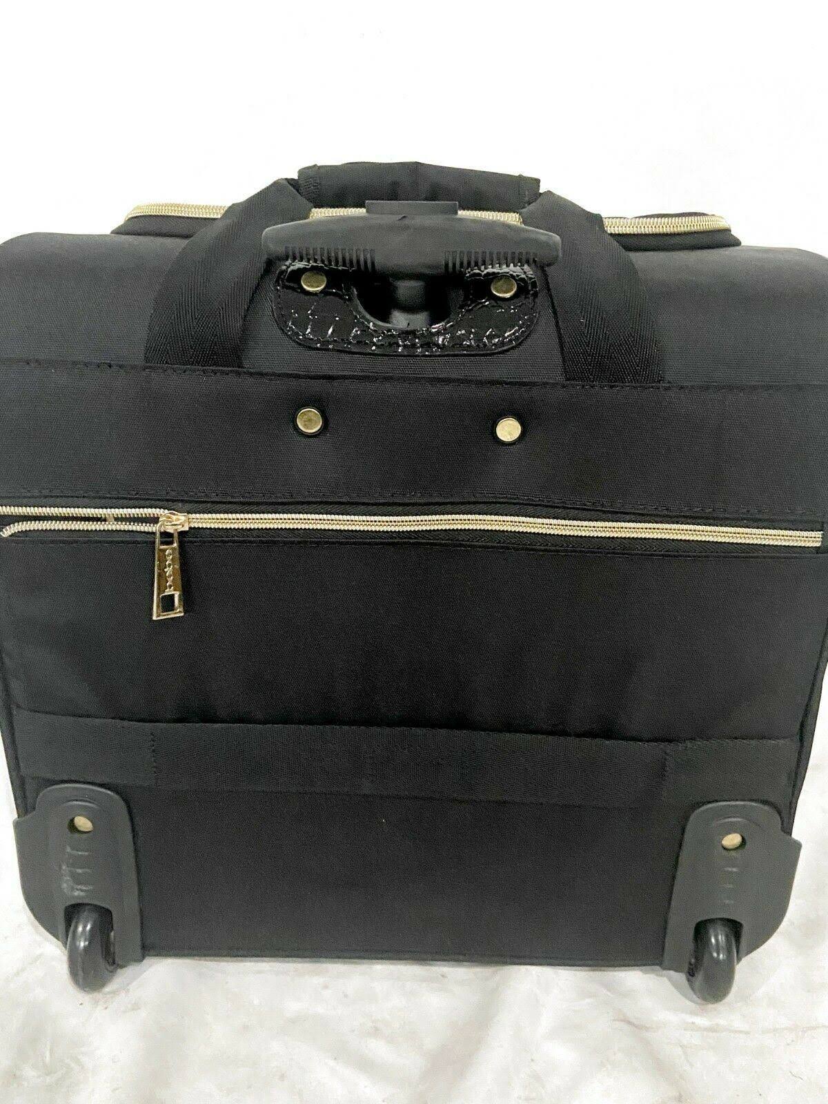 Black Under The Seat Rolling Tote Bag Y16888