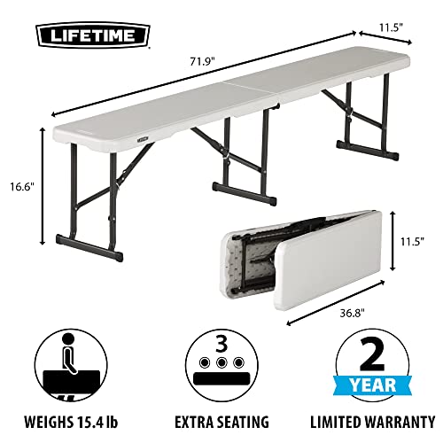Portable Folding Bench White J507