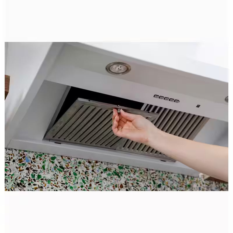 30 in. Wall Mount Range Hood with Light in Matte White X348007
