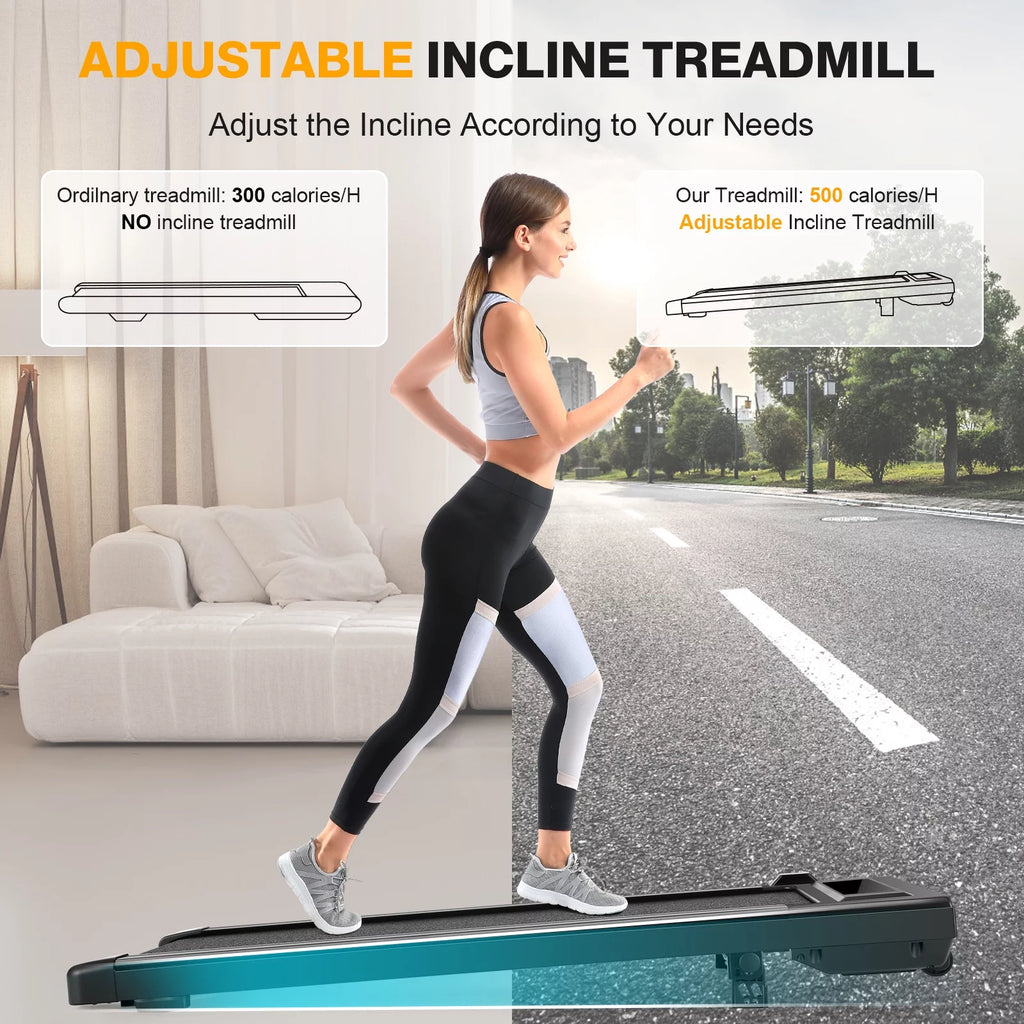 2.5HP Walking Pad Under Desk Treadmill with Remote Control R60883