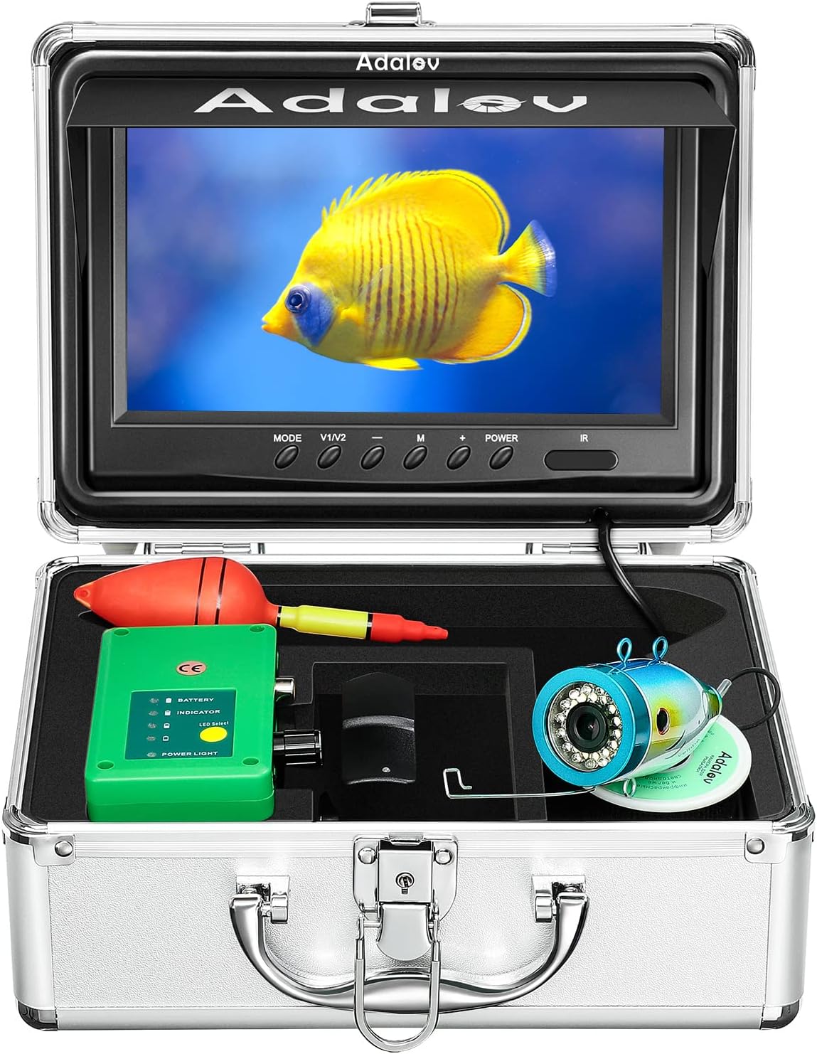 Underwater Fishing Camera, Portable Fish Finder Camera 1000TVL, 7'' LCD Monitor, IP68 Waterproof Camera X431823
