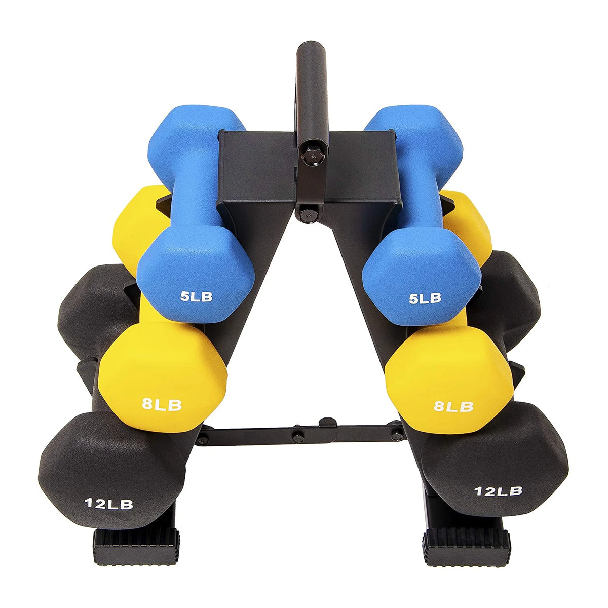 Neoprene Coated 3 Pairs Dumbbell Weight with Stand L90964