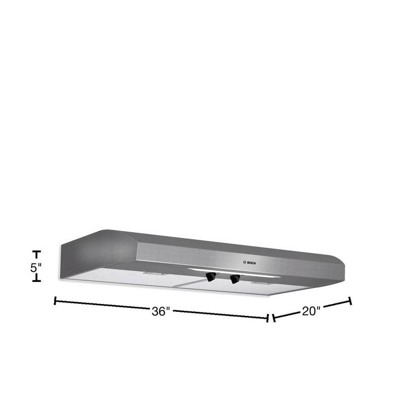 36 in. Undercabinet Range Hood with Lights in Stainless Steel A2807