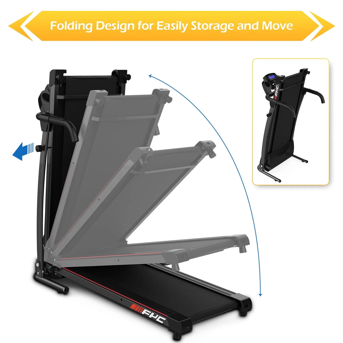 1.5HP Electric Folding Treadmill O558