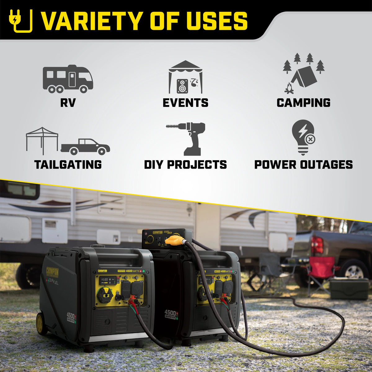 4500-Watt Portable Dual Fuel Inverter Generator F730