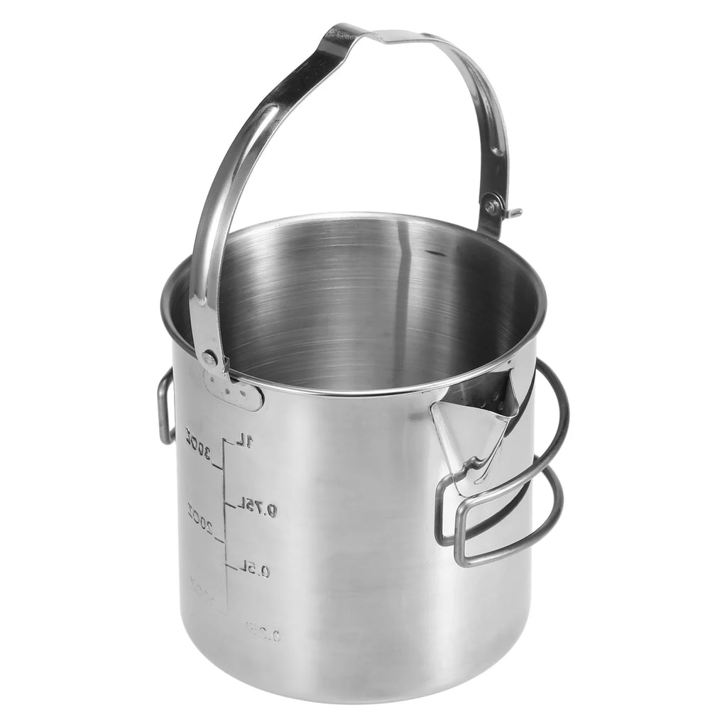 1L Stainless Steel Camping Kettle C4900