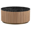Black Faux Marble Wood Coffee Table Q467