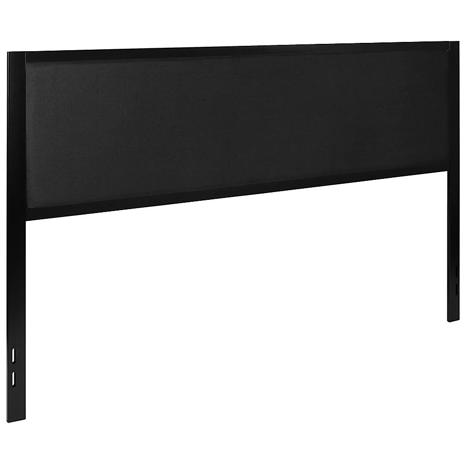 King Upholstered Metal Headboard in Black H6226