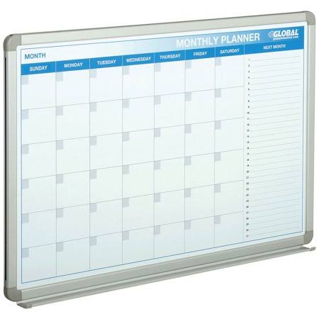 Magnetic Dry Erase Calendar Board 36 x 24 in. N794522